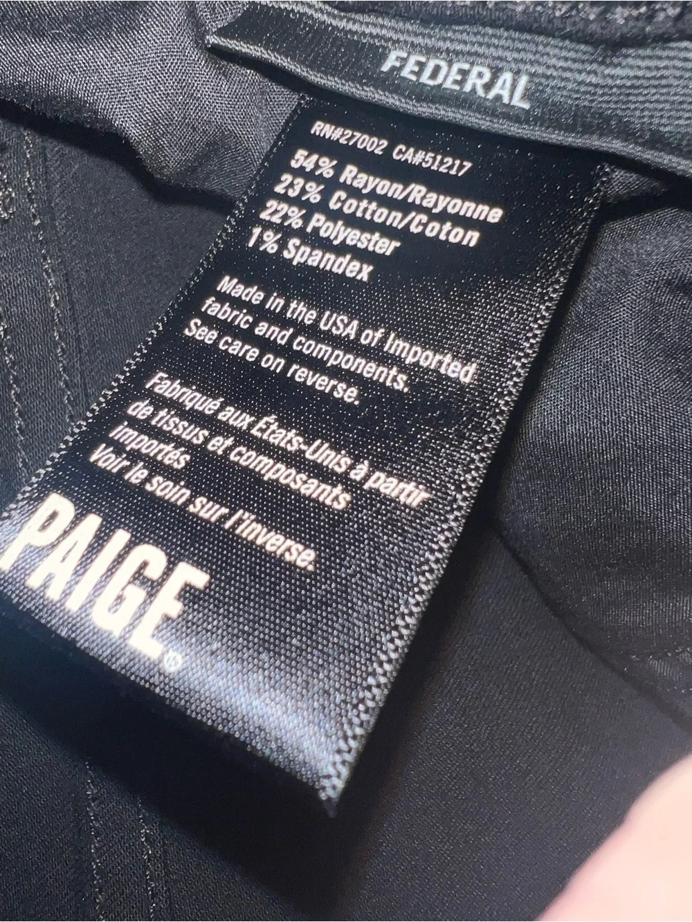 PAIGE Black Straight-Leg Men’s Jeans